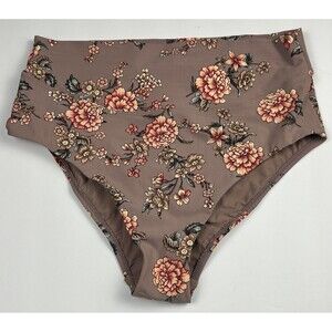 Miraclesuit Skinny Dippers High Waist Floral Boho Bikini Bottom XL Tummy Control